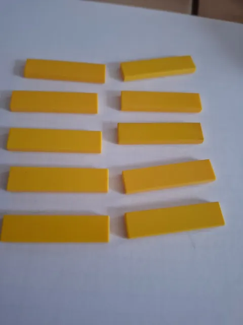 No 357 10x Lego Tile 1x4 2431 Yellow