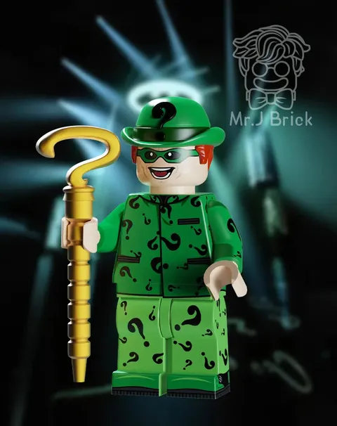 LEGO DC Comics Mr. J Brick Custom Batman Forever The Riddler Pad Minifigure NEW