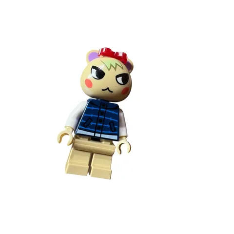 LEGO Animal Crossing Marshal Minifigure Smug Squirrel Blue Puffy Vest Nintendo