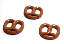 Lego - Minifigure Utensil - Lot of 3 - Brown, Pretzel