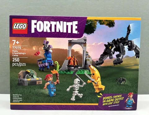 LEGO FORTNITE Peely & Sparkplug’s Camp 250 Pieces w/Bonus! 77075