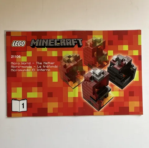 LEGO Minecraft Set 21106 Micro World The Nether Instruction Manual