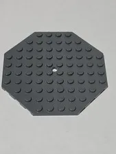 LEGO Plate Dark Bluish Gray ● 10 X 10 Octagonal ● 89523 ● QTY 1