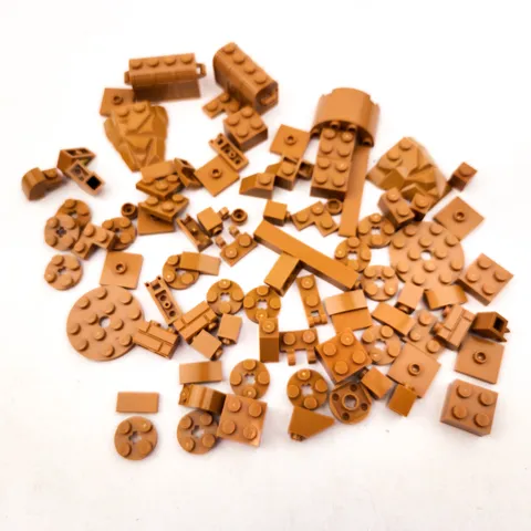 Lego Bricks Tan Brown Lot of 88 pieces Replacement Parts with specialty pieces