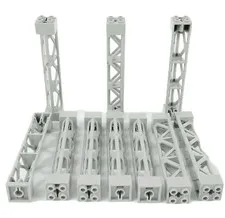 LEGO® 10 New Light Bluish Gray Support 2 x 2 x 10 Girder Building Scaffolding
