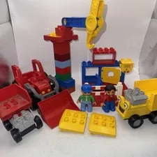 LEGO DUPLO FIRST CONSTRUCTION SITE Tractor Crane Mini Figs Figures Huge Lot Rare