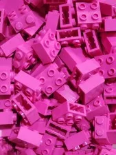 Lego 22885 Dark Pink Qty 148 NEW Brick, Modified 1 x 2 x 1 2/3 withStuds on Sid
