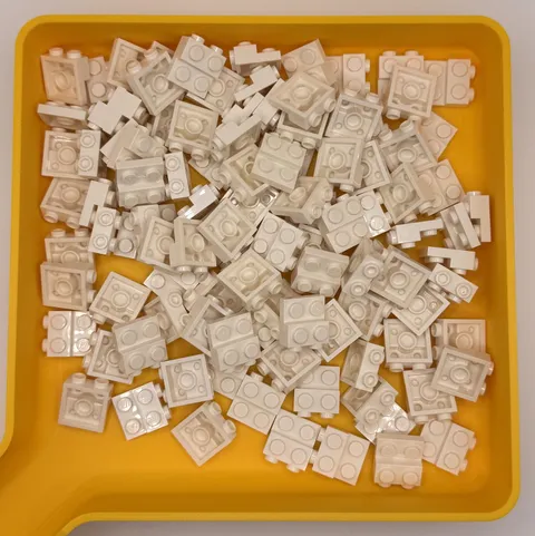 LEGO White Plate, Modified 2 x 2 x 2/3 with 2 Studs on Side inv.646
