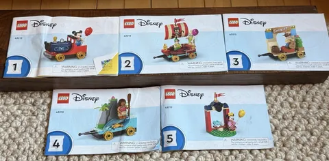 LEGO Disney 43212 Instructions Manuals Complete Set Mickey Minnie Train 1-5