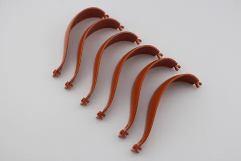 Lot 6 genuine LEGO 4 x 4x 11 curved hot air balloon segment dark orange 18969