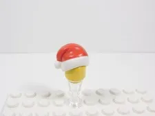 LEGO Santa Cap Hat Red w/ White Christmas Headgear Minifig S3