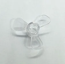 Lego Prototype Trans Clear 3 Blade Propeller w/ Axel Hole Boat Error Test Piece