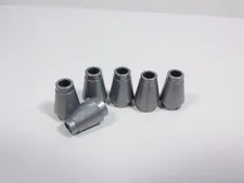 LEGO 6 Flat Silver 1x1 Cones O1