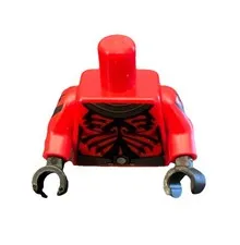 Lego Star Wars Mechanical Darth Maul Chest Gray and Silver Collar Torso A28