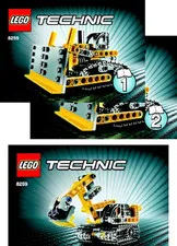 LEGO 2009 Technic Constructions Mini Bulldozer Set 8259 with Instructions -165pc