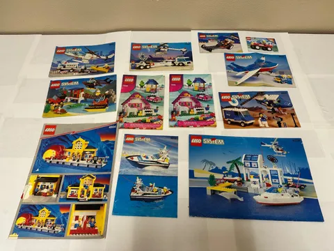 (12) Mixed Vintage LEGO 4554 6338 Trains Metro Station Instruction Manuals Lot
