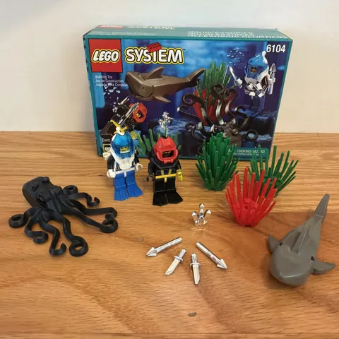 Vintage 1996 Lego Aquacessories 6104 100% Complete with Box