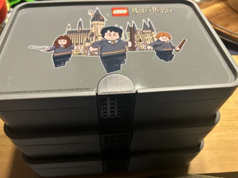 A7 Lot of 3 Lego Sorter Boxes Harry Potter Castle Mini Figures Grey