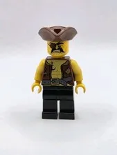 Lego pi162 Pirate 4 Minifigure Pirates III Vest Anchor Eye Patch Collectible Toy