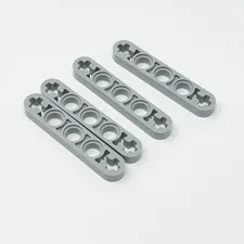11478 LEGO Technic Liftarm 1x5 Thin Axle Holes on Ends LIGHT BLUISH GRAY (4)