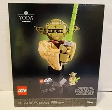 New LEGO STAR WARS YODA Building Set (75438) 399 Pieces (Bust Collection)