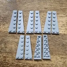 LEGO Light Bluish Gray Wedge, Plate 6 x 2 Left And Right QTY 10 Part 78443 78444