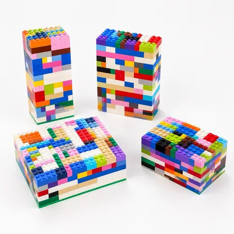 Genuine LEGO 750+ Piece 4+ LB Bulk Lot Mixed Bricks Plates Multicolor
