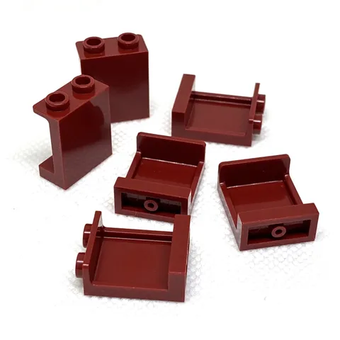 LEGO Parts - Dark Red Panel 1 x 2 x 2 - No 87552 - QTY 6