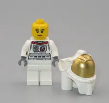 LEGO Space female Astronaut gold visor minifigure 60078 60080