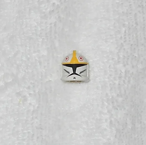 LEGO Star Wars - Clone Trooper Pilot Helmet - 61189pb01 - Yellow Markings Holes