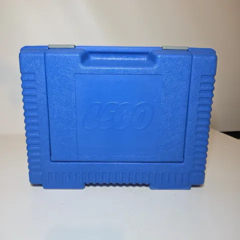 LEGO Vintage 1984 Blue Plastic Carrying Case Storage Case Made In USA 14×11×4 In