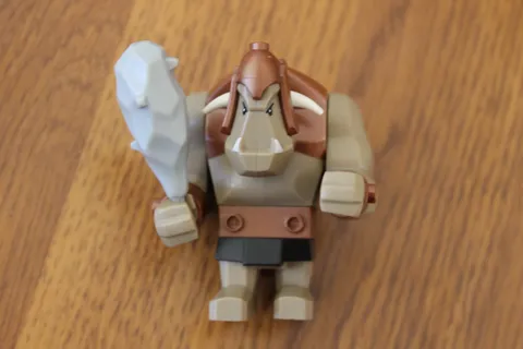 LEGO Castle Fantasy Dark Tan Troll Minifigure - Set 7036. Great Condition!