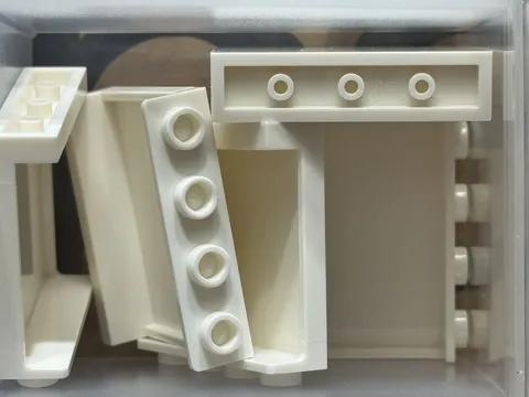 LEGO Parts - White Panel 1 x 4 x 3 with Side Supports - No 60581 - QTY 5