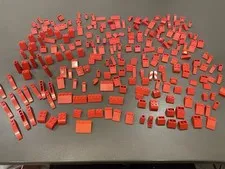 LEGO RED SLOPES INVERTED SLOPES ROOF TILES LOT OF 308 PIECES