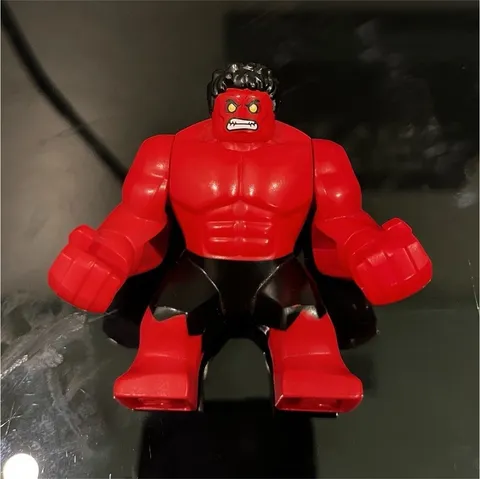 LEGO Red Hulk Bigfig Minifigure Printed Red & Black Plastic Figure, Unpackaged