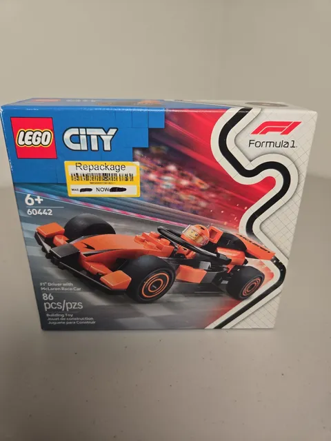 LEGO City F1 Driver with McLaren Race Car Model Racing Playset 60442