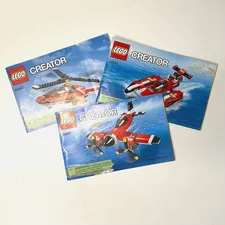 LEGO Creator 31047 Propeller Plane Hydroplane Helicopter 3 Manuals Booklets ONLY