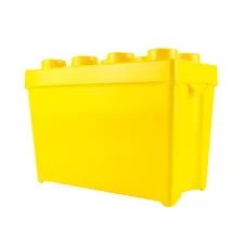 LEGO® Storage Box Yellow with Lid Stackable - Large 8 Studs - NEW