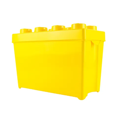 LEGO® Storage Box Yellow with Lid Stackable - Large 8 Studs - NEW