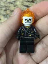 LEGO Ghost Rider Johnny Blaze White Head Minifigure Super Heroes