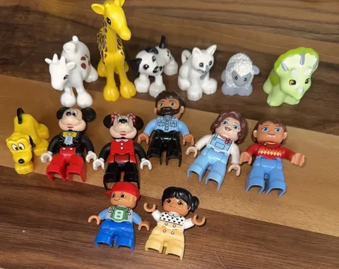 Mixed Lot of 14 Lego Duplo Figures - Duplo People / Animals & Disney Characters