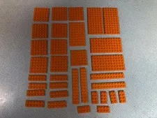 Lego Orange parts lot, 33 pcs.