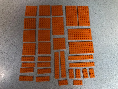 Lego Orange parts lot, 33 pcs.