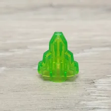 Lego 10178 Translucent Trans Bright Green Rock 1 x 2 Crystal Stepped Part Piece