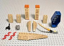 8 Genuine LEGO Bricks w/ Original Stickers & Rare Accs Set 7327 Pharaoh's Quest