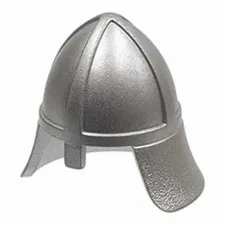 LEGO Metallic Silver Minifigure, Headgear Helmet Castle
