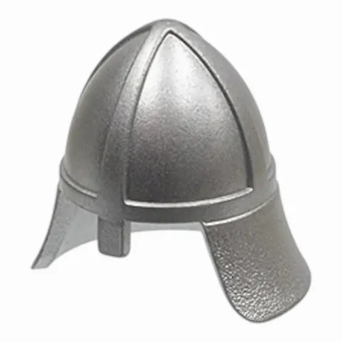 LEGO Metallic Silver Minifigure, Headgear Helmet Castle