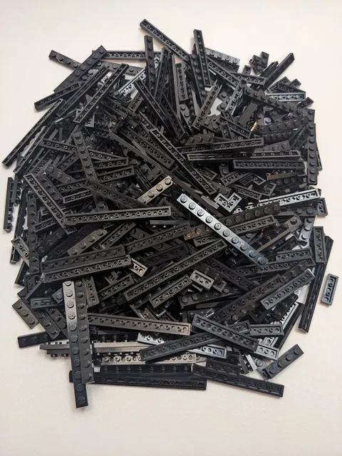 LEGO 400pcs 1x Wide Plates 1x2 1x3 1x4 1x6 1x8 1x10 1x12 White Bulk Lot Cleaned 