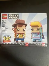 LEGO BRICKHEADZ: Woody and Bo Peep (40553) has some boxed images. Toy story.