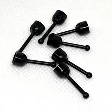 LEGO Parts - Black Antenna Small Base with Black Lever - No 4592c02 - QTY 7